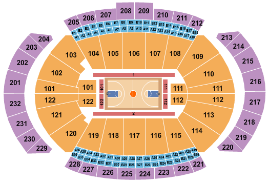 T-Mobile Center NCAA Tournament Seating Chart