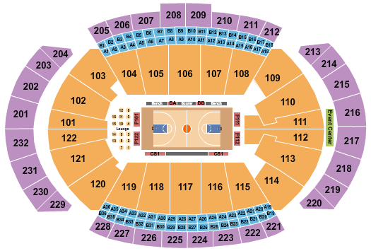 T-Mobile Center NCAA Tournament Seating Chart
